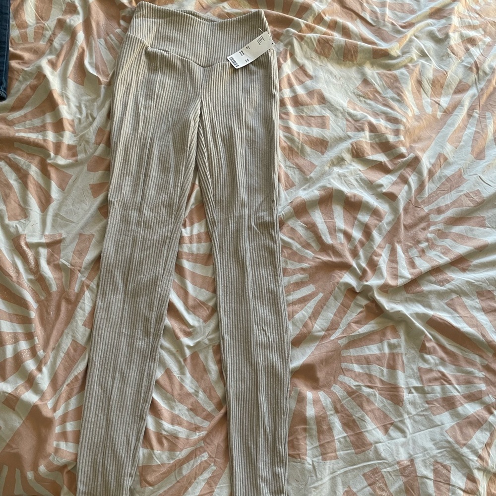 Urban Outfitters Striped Beige Leggings